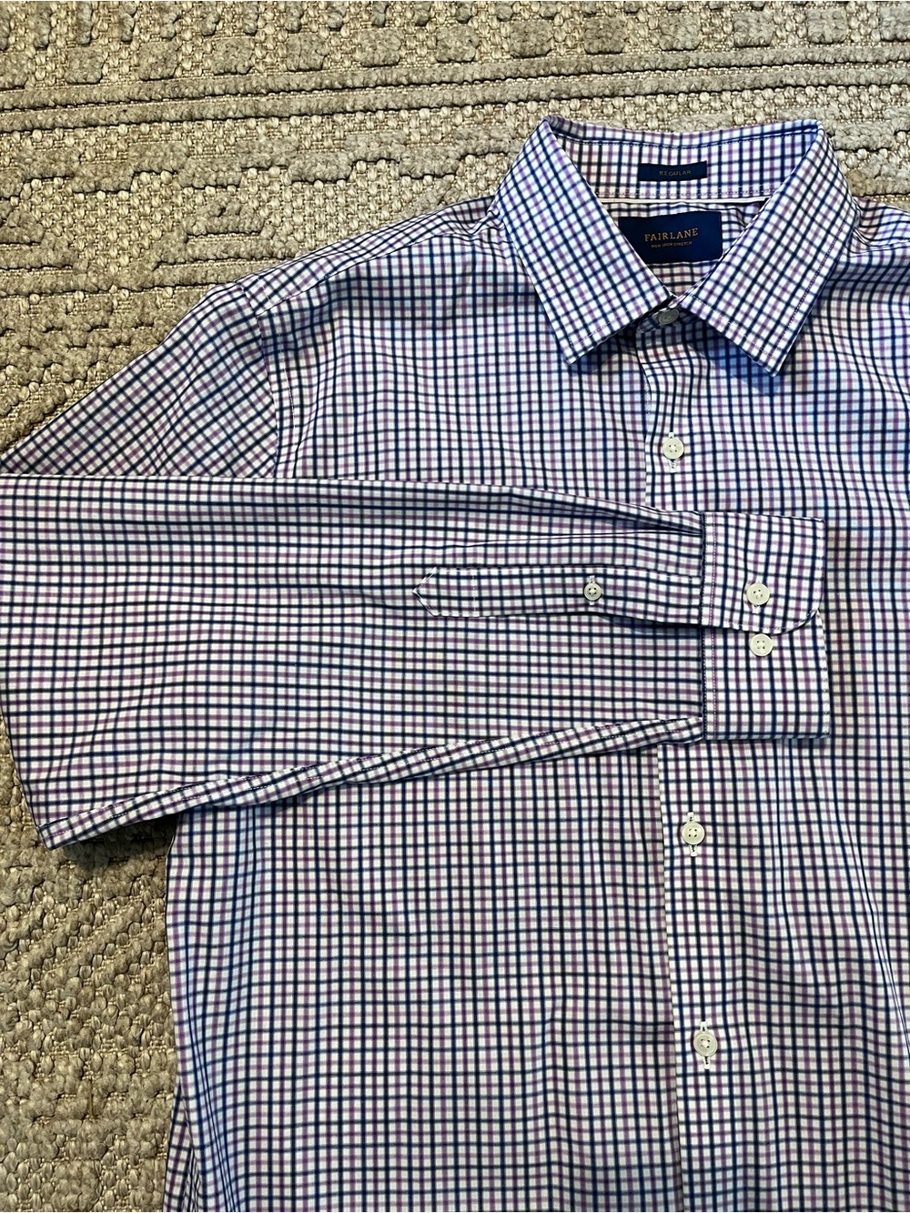 Fairlane Dress Shirt Purple/Blue Tattersall